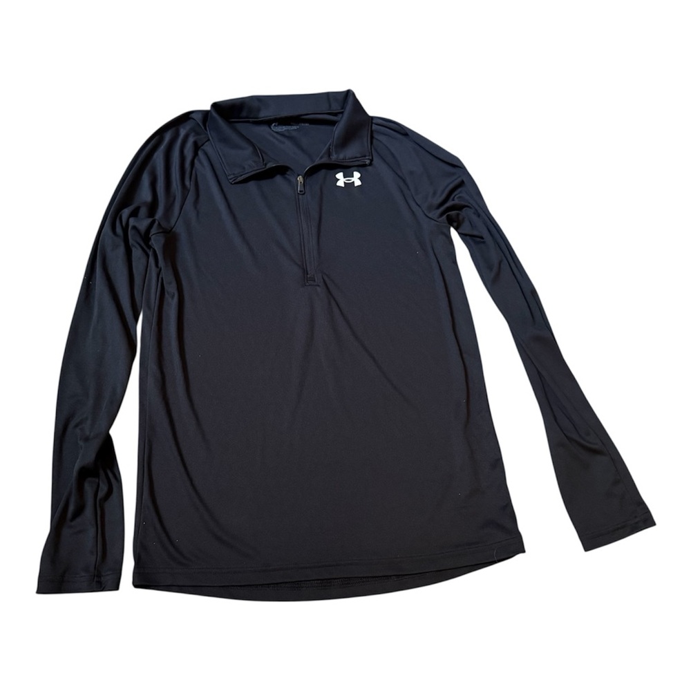 Under Armour Black Half-Zip Top Youth Extra Large Performance Wear